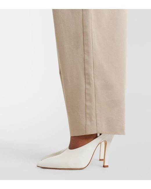 Magda Butrym White Leather Pumps