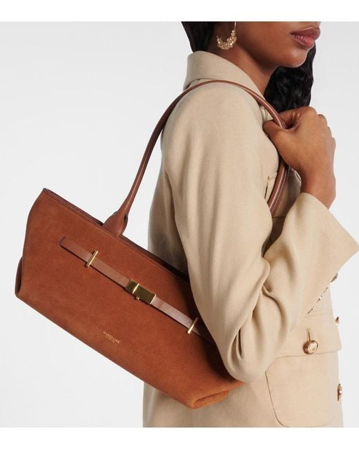 DeMellier London Brown New York Suede Shoulder Bag