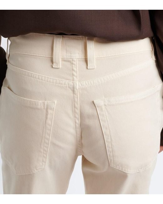 Eleventy Natural Cropped Slim Jeans