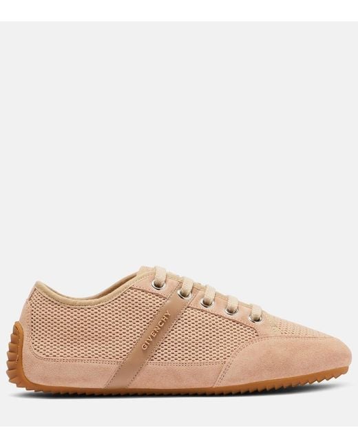 Givenchy Brown Sneakers Slim Mit Veloursleder