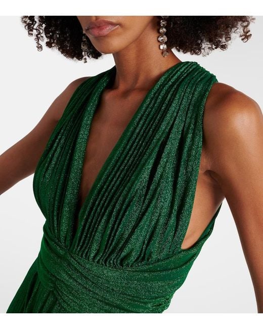 Vestido corto plisado Dolce & Gabbana de color Green