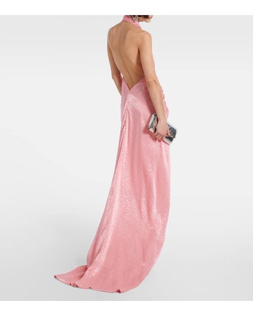 Vestido de fiesta Joa metalizado Costarellos de color Pink