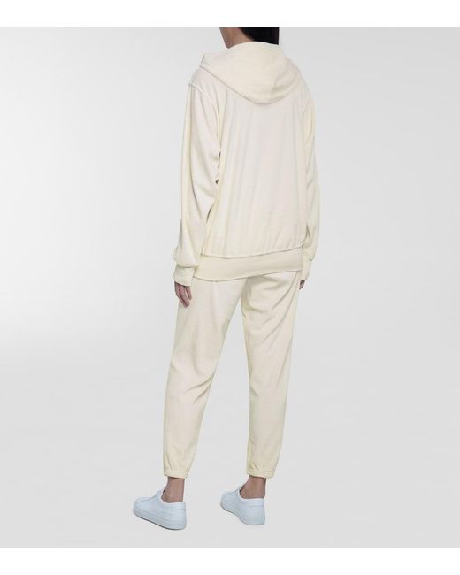 Les Tien White Sudadera De Terciopelo Con Capucha
