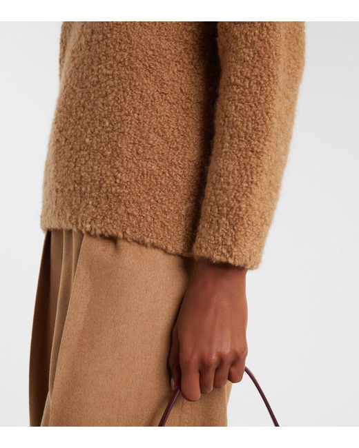 Max Mara Brown Pantera Camel Hair And Silk Sweater