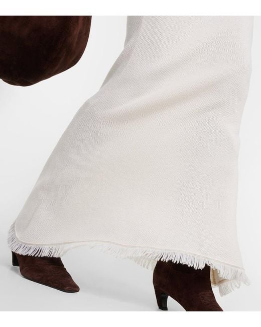 Jupe Longue Sofia En Cachemire Lisa Yang en coloris White