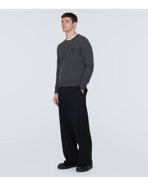 Dolce & Gabbana Gray Wool And Cashmere Sweater for men