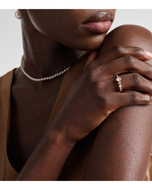 Sophie Bille Brahe White Ensemble De Sky 18Kt Ring With Diamonds