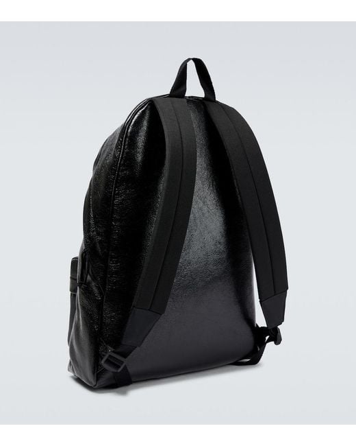 Balenciaga Black Leather Backpack for men