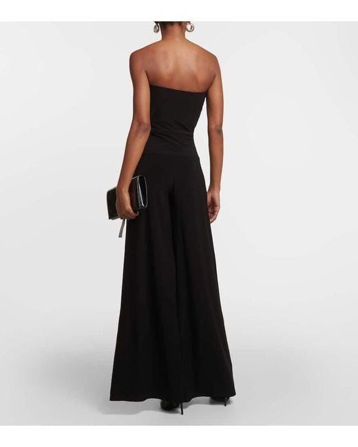 Norma Kamali Black Strapless Jumpsuit