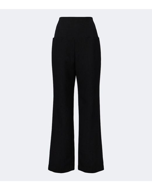 Alaïa Black Wool Straight Pants