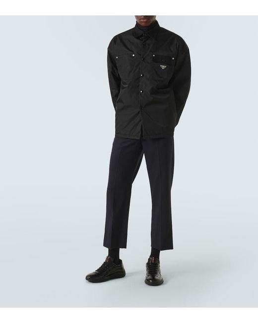 Prada Black America's Cup Leather Sneakers for men
