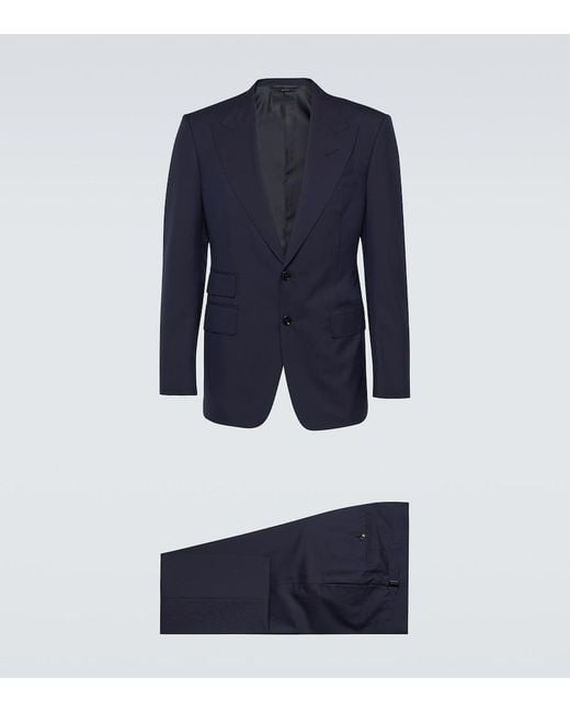 Tom Ford Blue Shelton Wool Suit for men