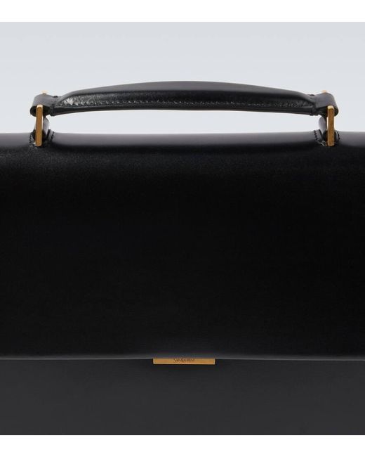 Saint Laurent Black Leather Briefcase for men