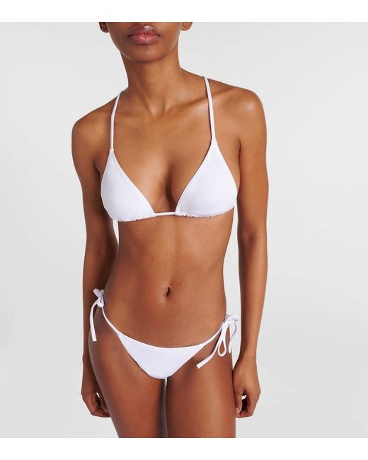 Eres White Mouna Triangle Bikini Top