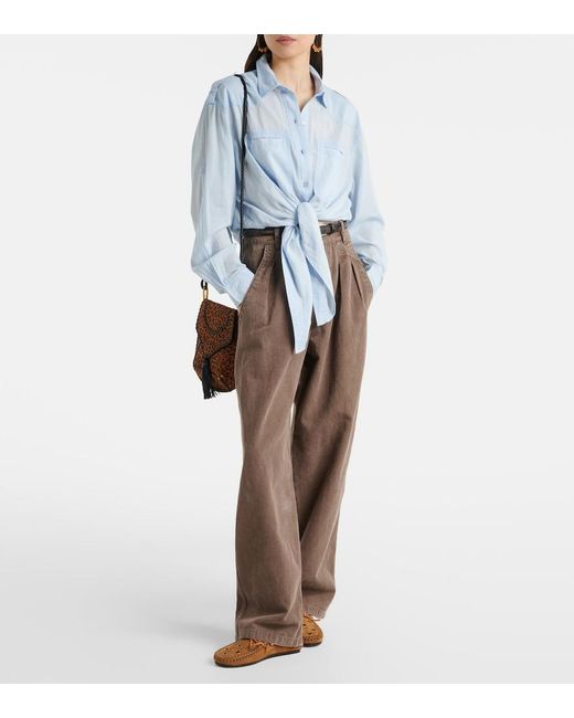 Isabel Marant Blue Valiane Cotton Shirt