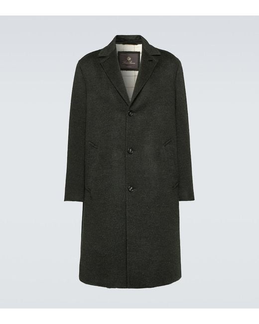 Loro Piana Black Gibson Wool-blend Coat for men