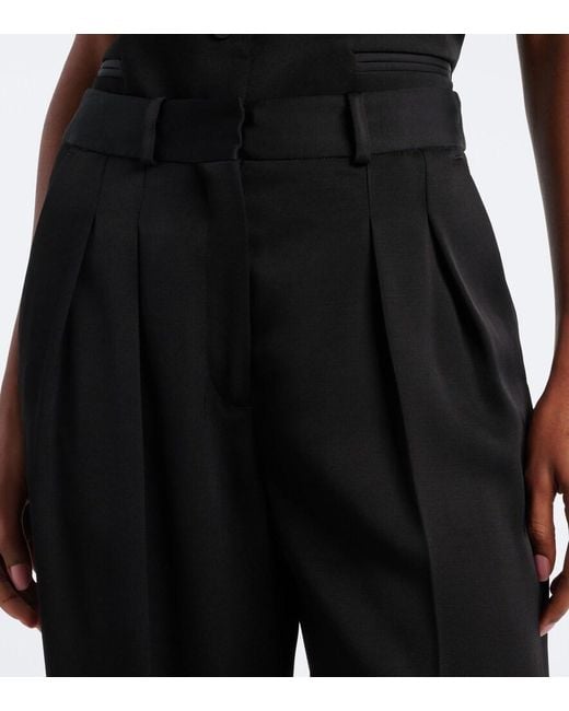 Loulou de Saison Black Alio Lds Pleated Straight Pants