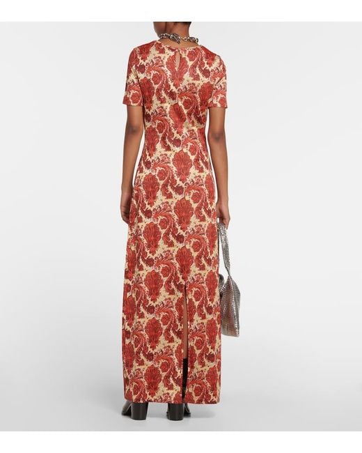 Rabanne Orange Printed Maxi Dress