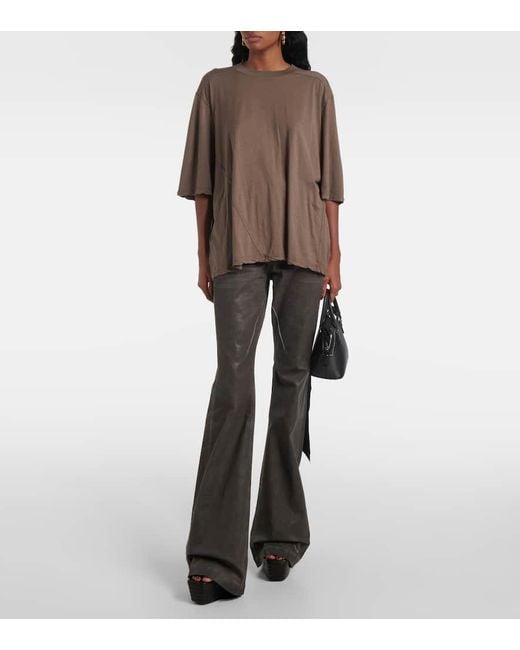 Rick Owens Brown T-Shirt Walrus Aus Baumwoll-Jersey