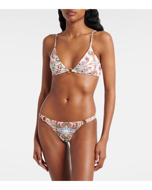 Melissa Odabash Natural Bedrucktes Bikini-Oberteil Greece