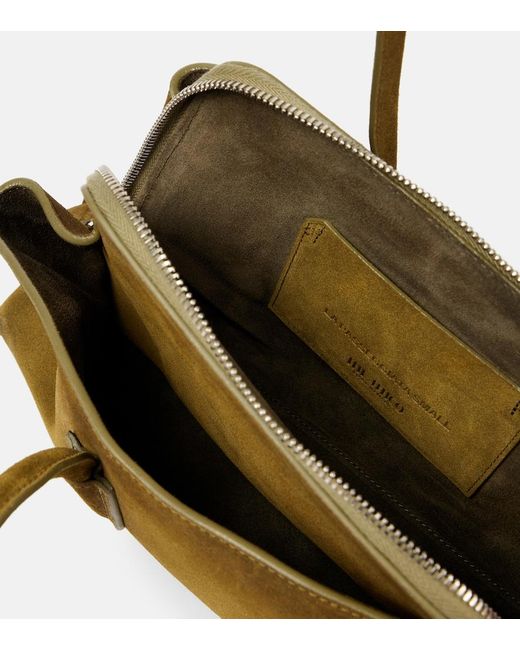 The Attico Metallic La Passeggiata Small Suede Tote Bag