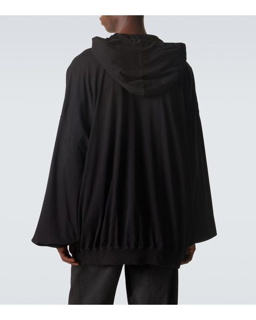 Rick Owens Black Drkshdw Hun Cotton Jersey Hoodie for men
