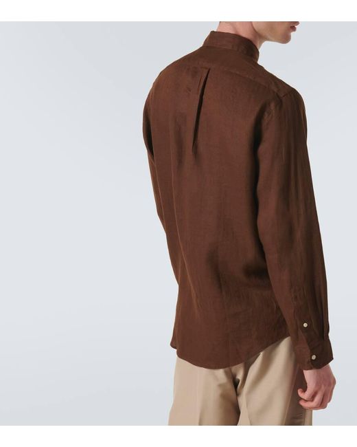 Polo Ralph Lauren Hemd aus Leinen in Brown für Herren