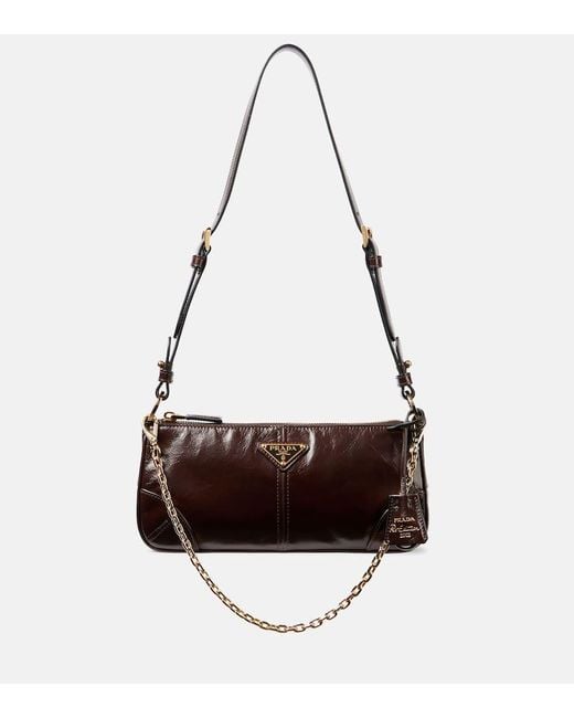 Prada White Schultertasche Bucket Bucket Aus Leder