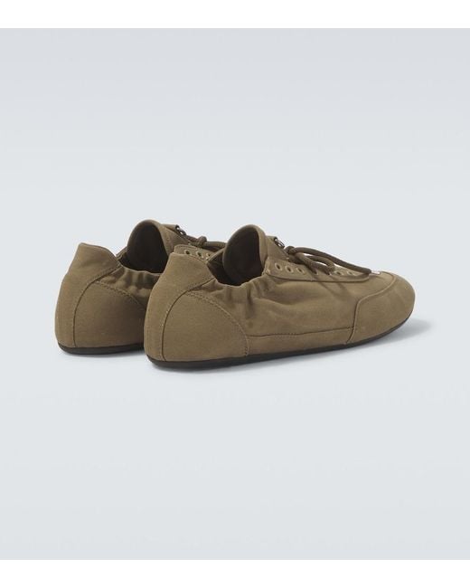 Prada Green Collapse Canvas Sneakers for men
