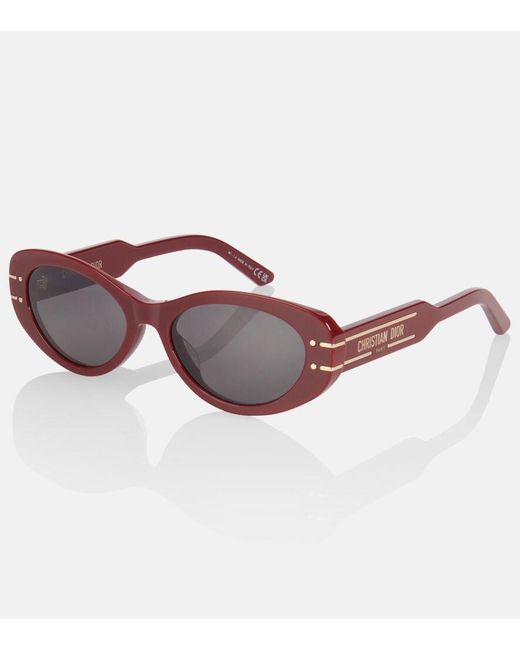 Dior Brown Diorsignature B8U Oval Sunglasses