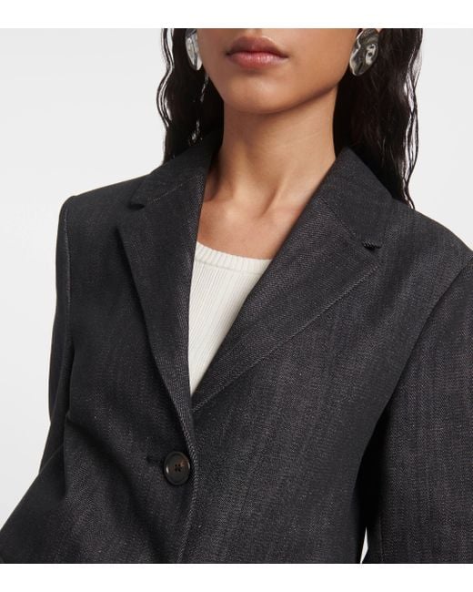 Blazer Murano en chambray Max Mara en coloris Black