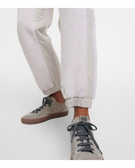 Brunello Cucinelli White Wool-Blend Sweatpants