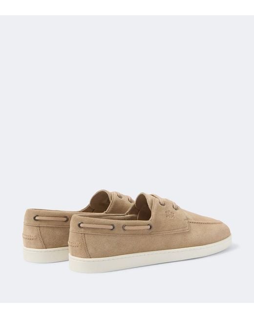 Church's Natural Peebles Suede Boat Shoes for men