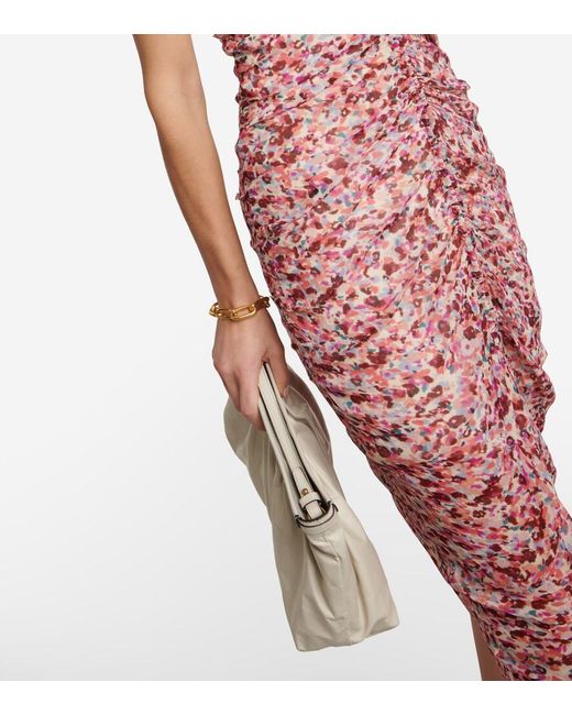 Isabel Marant Red Falone Printed Georgette Midi Dress