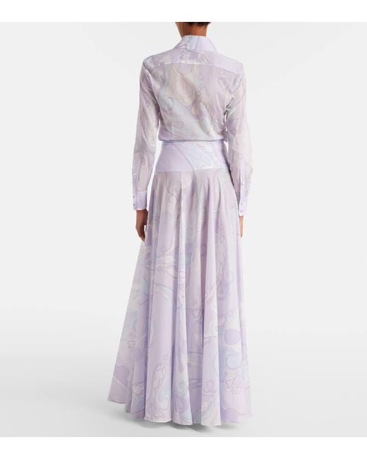 Gonna Lunga Orchidee di Emilio Pucci in Purple