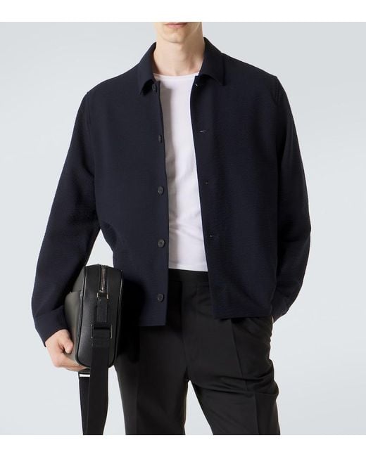 Sunspel Blue Wool-Blend Jacket for men