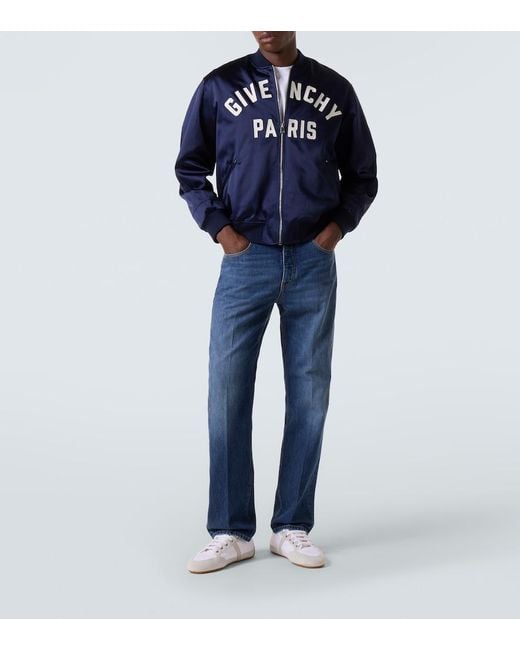 Givenchy Logo Bomber Jacket – in Blue für Herren
