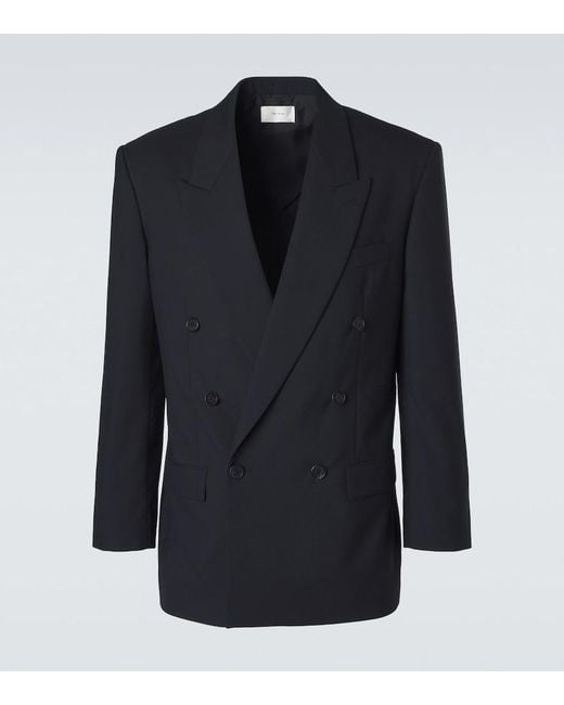The Row Blue Mazzy Double-Breasted Wool Blazer for men