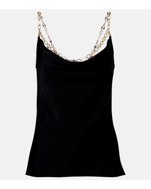 Rabanne Black Chain-Detail Top