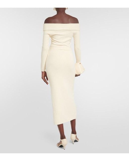 Jonathan Simkhai Natural Aiden Off-Shoulder Knit Top