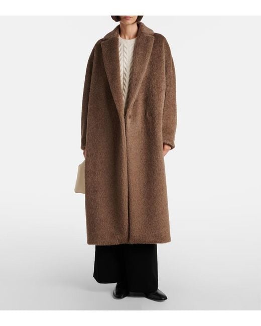 Max Mara Brown Giorgia Alpaca And Wool-Blend Coat