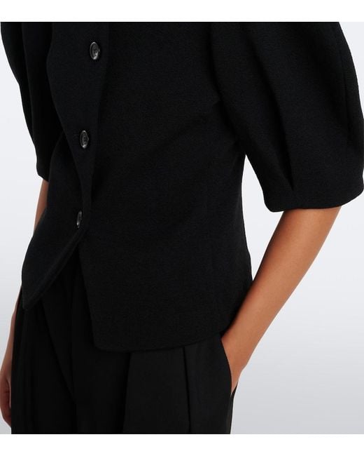 Max Mara Black Jersey Jacquard Jacket