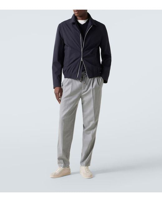 Chaqueta Con Cremallera Brunello Cucinelli de hombre de color Blue