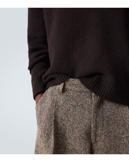 Dries Van Noten Black Wool And Cashmere Sweater for men