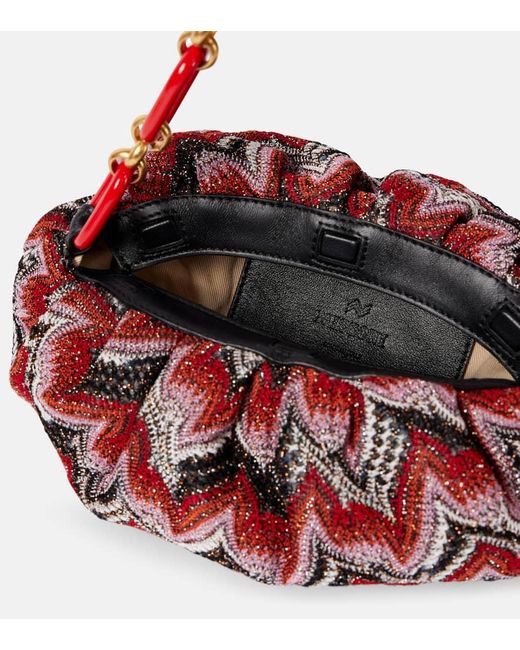 Missoni Red Schultertasche Medium Aus Haekelstrick