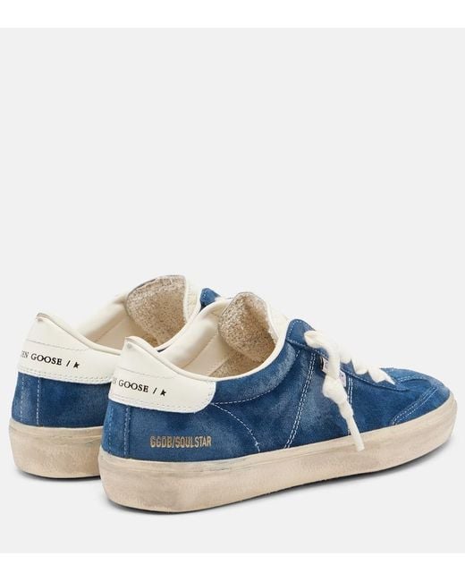 Golden Goose Deluxe Brand Blue Sneakers Soul Star Aus Veloursleder