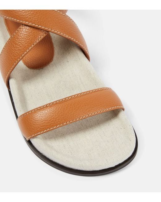 Totême  Brown Leather Sandals