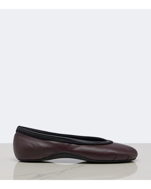 Dries Van Noten Red Leather Ballet Flats