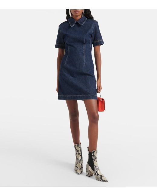 Sportmax Blue Douglas Denim Polo Dress