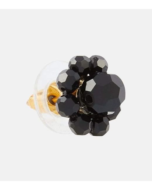 Simone Rocha Black Daisy Mini Crystal Earrings